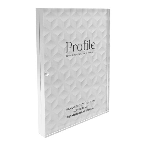 Profile - Solid Acrylic Sign Block Display Frames - 3.5x5in (9x13cm)