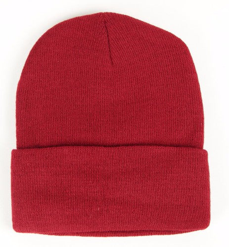 Hat - 100% Acrylic - Burgundy