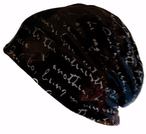 Words Cotton & Spandex Beanie - Black