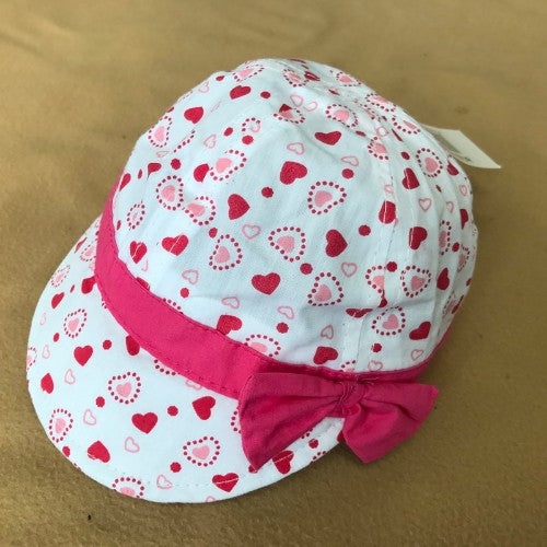 Pink Hearts Soft Cap - 49CM