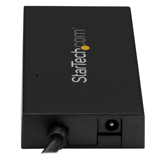 4 Port USB Hub USB 3.0 - Connect 3 USB-A & 1 USB-C Devices - Power Adapter Included