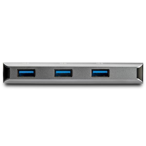 High-Speed 3-Port USB-C Hub with SD Card Reader - 10Gbps USB-A & USB-C Connectivity