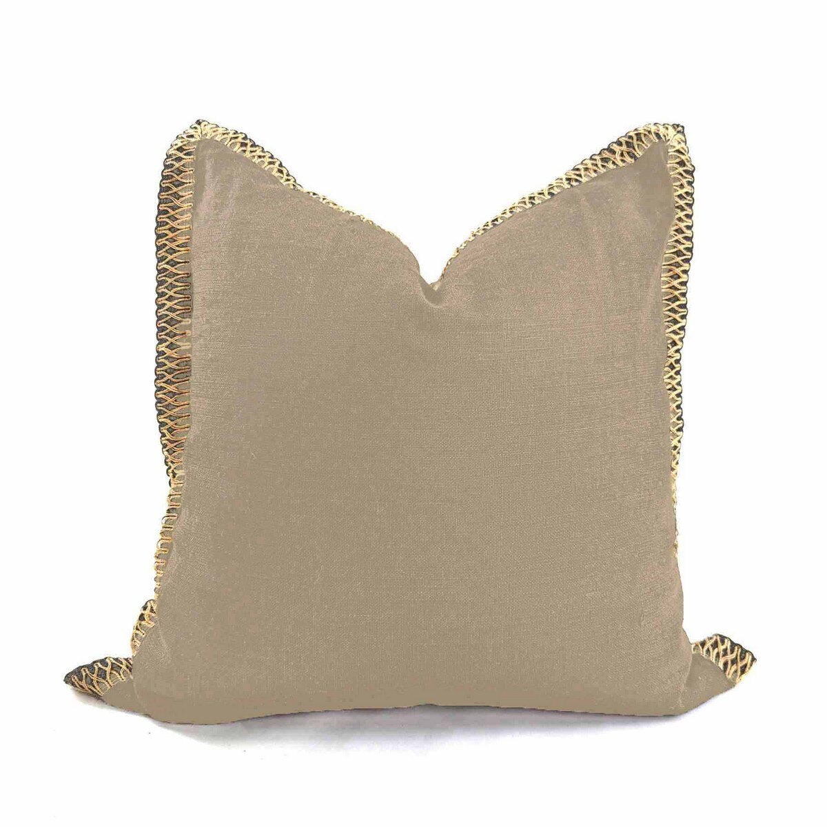CUSHION COVER - JUTE FLANGE - NATURAL - 550x550