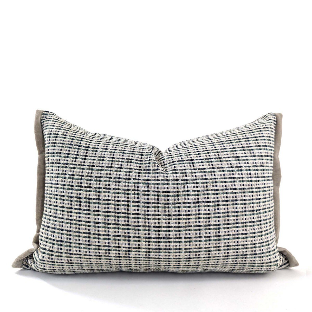 CUSHION COVER - TWEED - CHEQUERED / NATURAL - 400x600