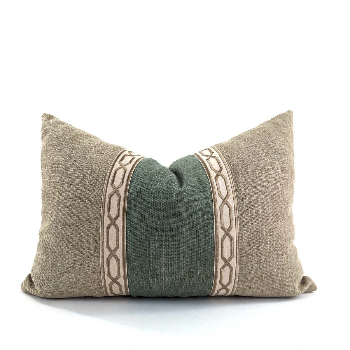 CUSHION COVER - YACHT - MINT / NATURAL - 400x600