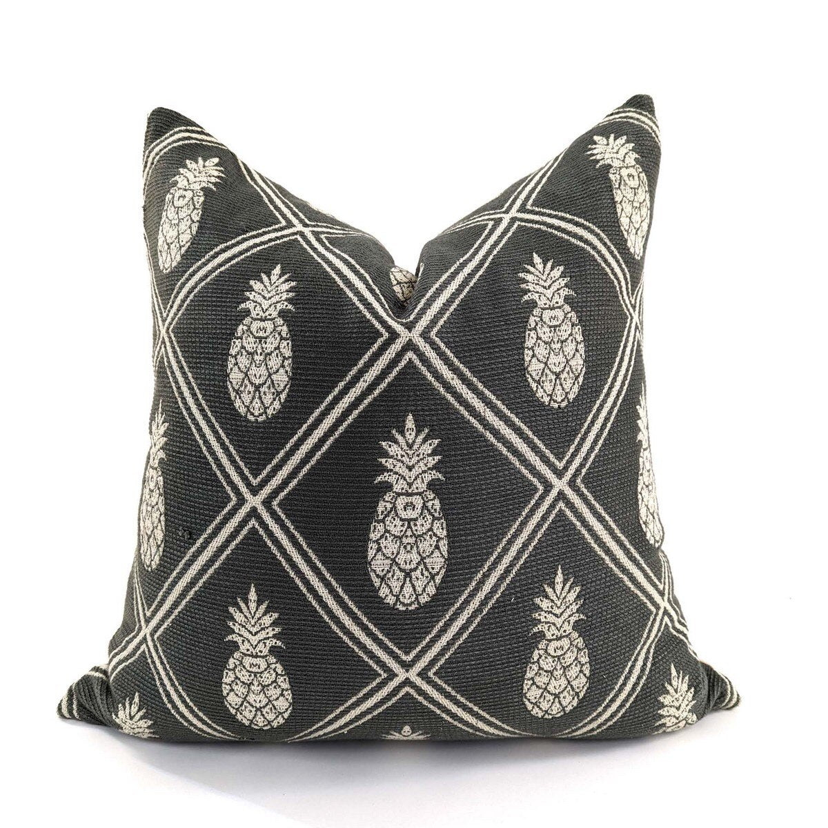 CUSHION COVER - PINEAPPLE - DARK GREY / NATURAL - 550x550