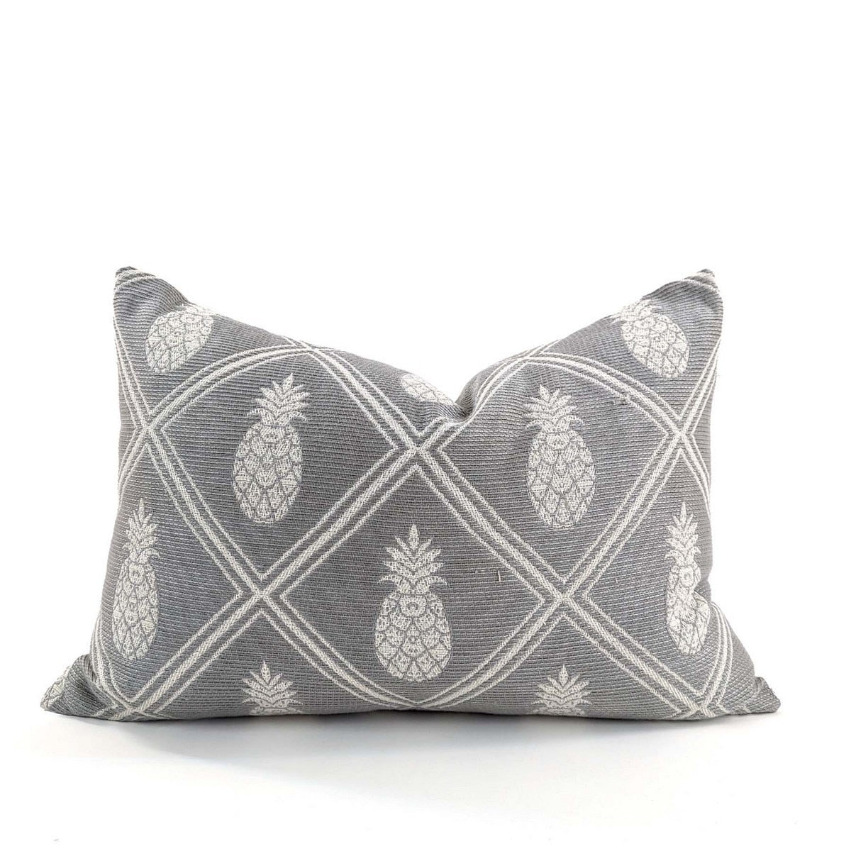 CUSHION COVER - PINEAPPLE - GREY / WHITE - 400x600