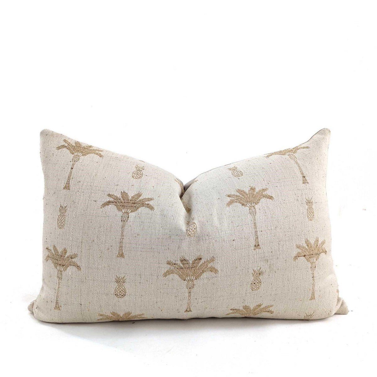 CUSHION COVER - PALM TREE - NATURAL / GOLD - 400x600