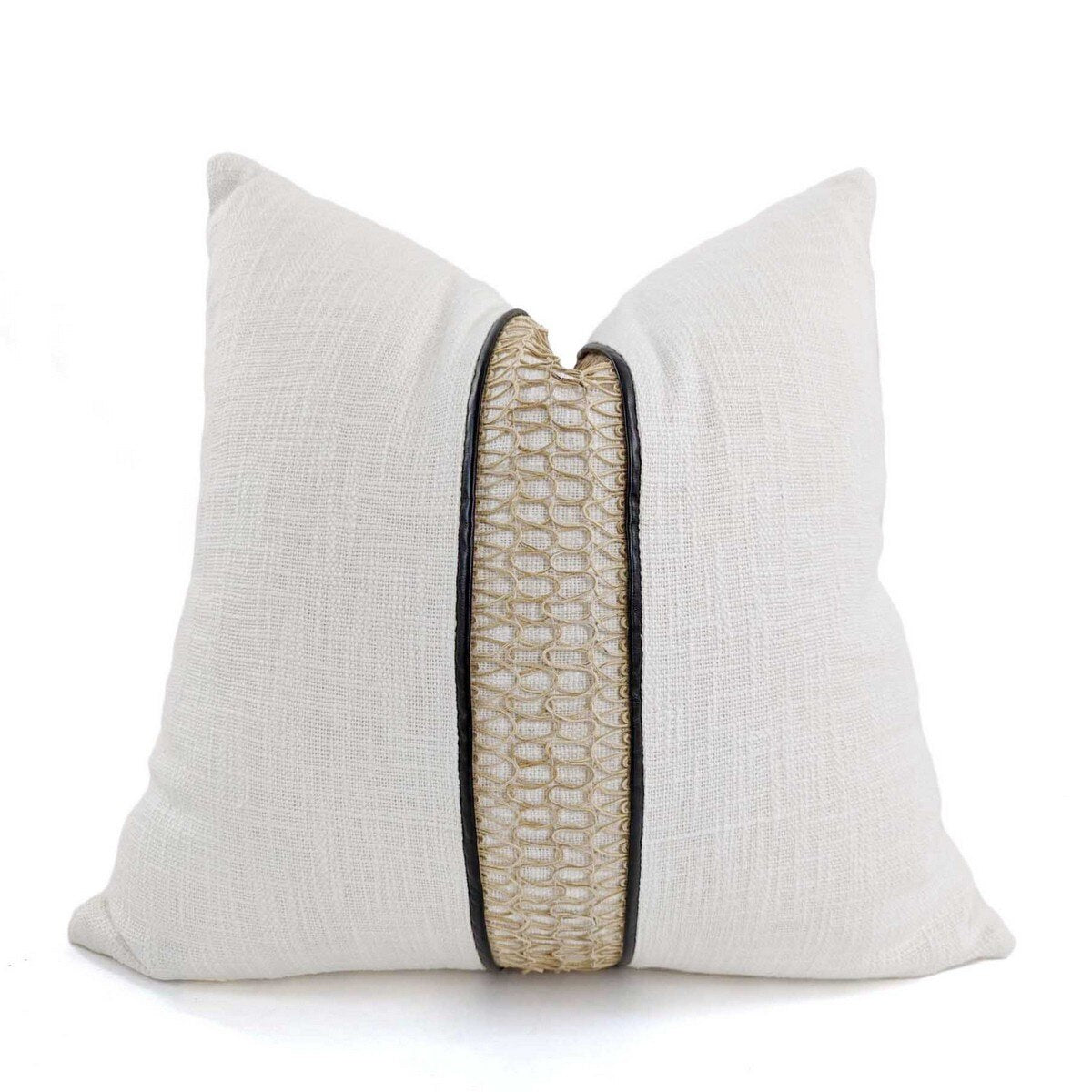 CUSHION COVER - BRAID - CREAM / NATURAL - 550x550