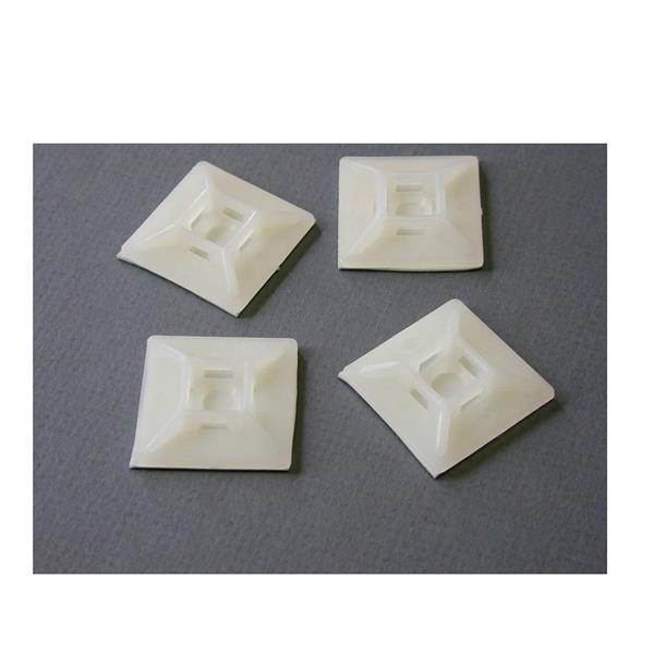 Self-Adhesive Nylon Cable Tie Mounts for Efficient Cable Management - Pack of 100