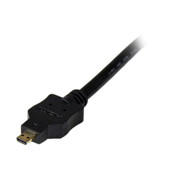2m Micro HDMI to DVI-D cable for connecting tablets/smartphones to DVI-D displays, ideal for presentations and entertainment.