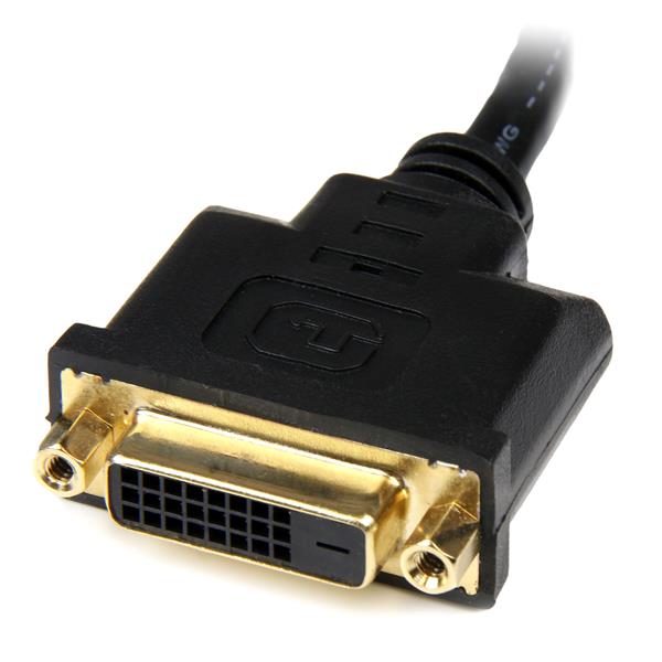 20cm HDMI to DVI-D adapter cable connecting HDMI devices to DVI monitors for high-quality video transmission.