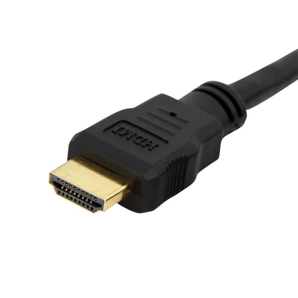 High-Speed 91 cm (3 ft) HDMI Cable for Panel Mount - Male to Female Connector