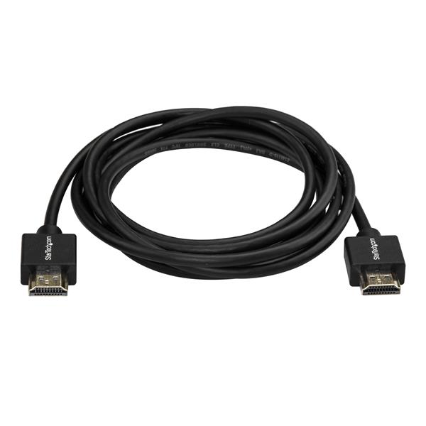 High Speed 4K HDMI Cable (1.8m) with gripping connectors for secure, high-performance audio and video transmission.