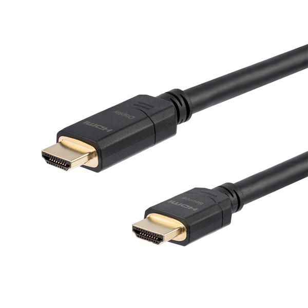High Speed 65ft HDMI cable for in-wall setups, supports 4K resolution and 120Hz refresh rate with built-in signal amplification.