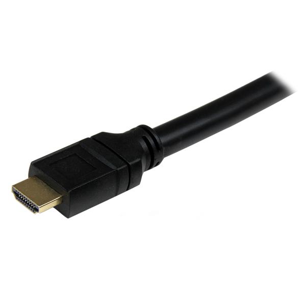 20 ft Plenum-Rated HDMI cable with gold connectors, supporting Ultra HD 4k x 2k at 60Hz for superior audio and video.