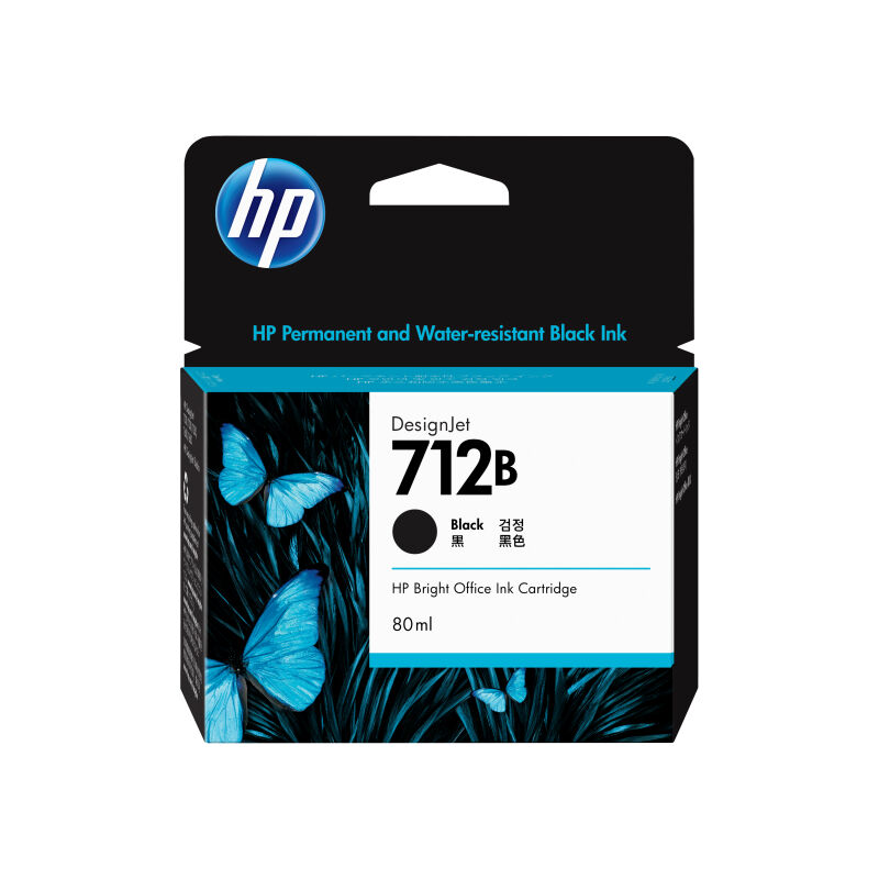 HP #712 38ml Blk Cartridge3ED28A
