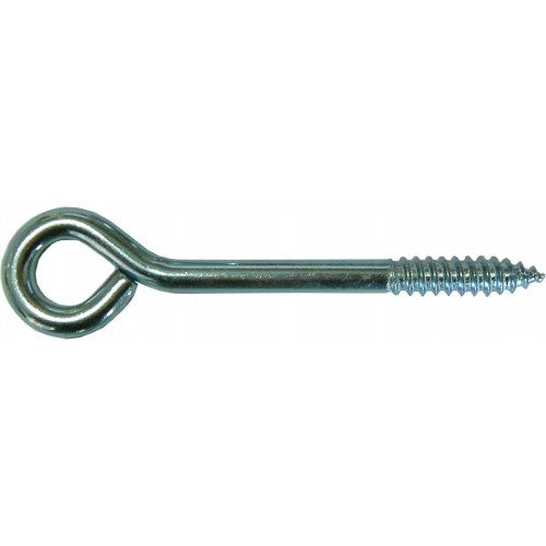 Durable 6-inch zinc plated steel screw eyes for reliable hanging and fastening in various DIY projects.