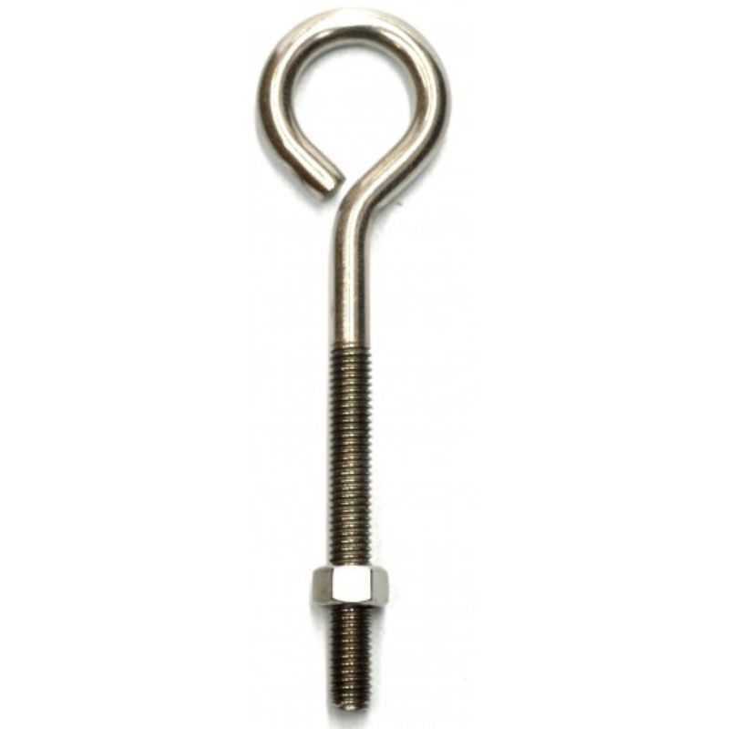 High-quality stainless steel Eye Bolts #6BSS, 6 x 3/8 inch, ideal for securing and lifting with durable, corrosion-resistant design.