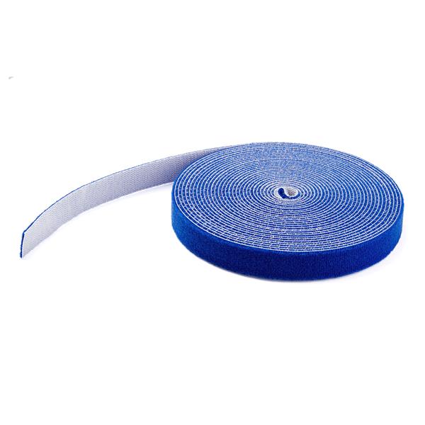 30.4m Blue Hook and Loop Roll for Cable Management | Reusable & Adjustable Fastening Solution