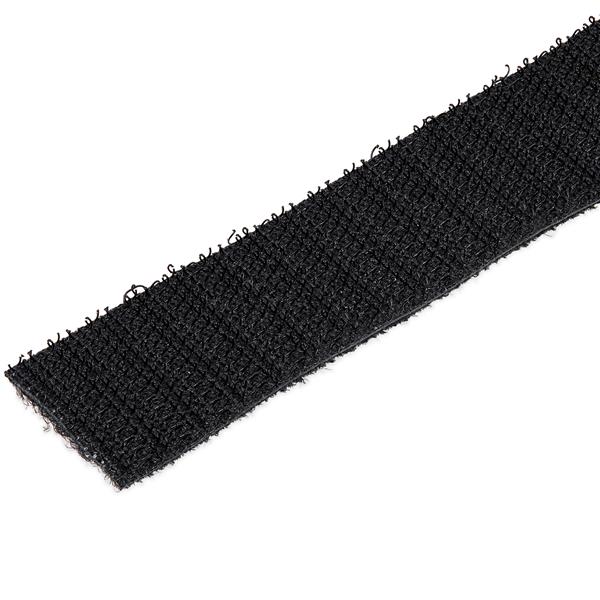 Premium Black Hook-and-Loop Cable Tie Roll - 50 ft. Bulk for Easy Cable Management