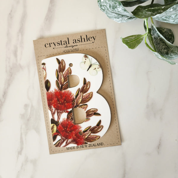 House Number - NZ Floral B (12cm)