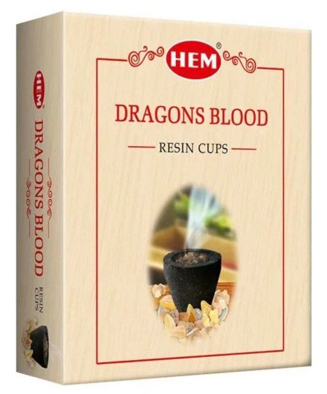 Resin Cup - HEM Dragons Blood Dhoop (10 pcs in a Box)