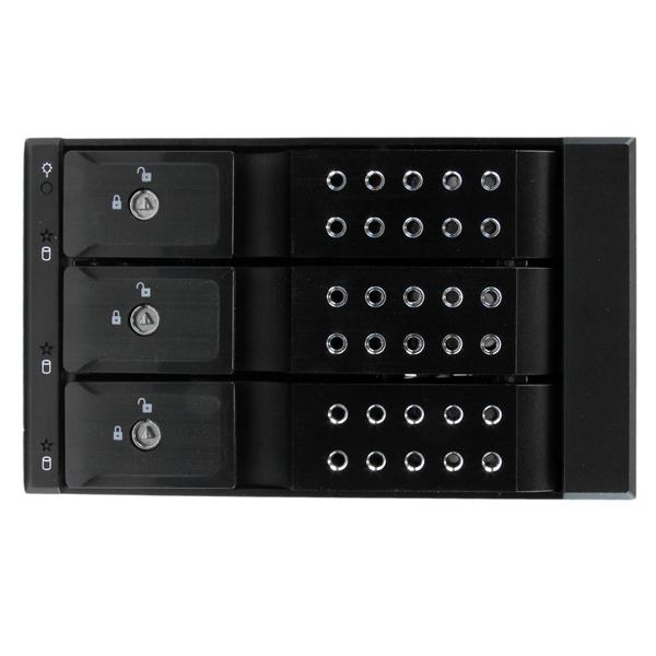 3 Bay 3.5" SATA/SAS HDD Trayless Mobile Rack Backplane with Fan - Hot-Swap Drive Solution