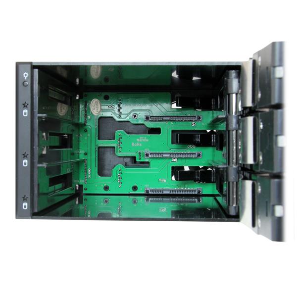 3 Bay 3.5" SATA/SAS HDD Trayless Mobile Rack Backplane with Fan - Hot-Swap Drive Solution