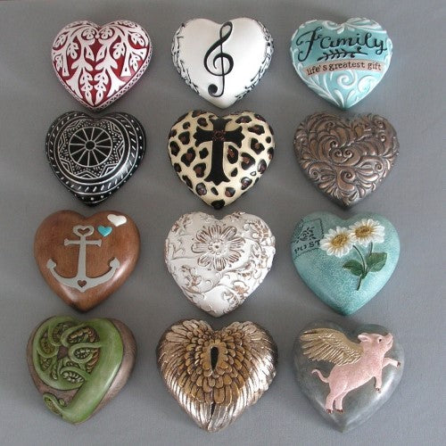 Ornament 1 - Hearts 13cm (Set of 12 Assorted)