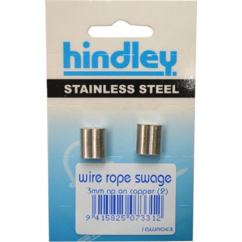 Copper wire rope swages 3mm for reliable rigging and fastening, featuring strong nickel coating for corrosion resistance.