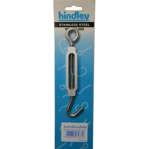 Stainless Turnbuckle 8mm Carded Hook & Eye