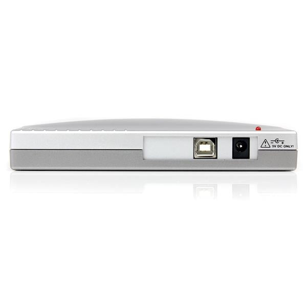 4-Port USB to RS232 Serial Adapter Hub connecting 4 devices to Mac/PC with compact design and DB9M plugs for seamless integration.