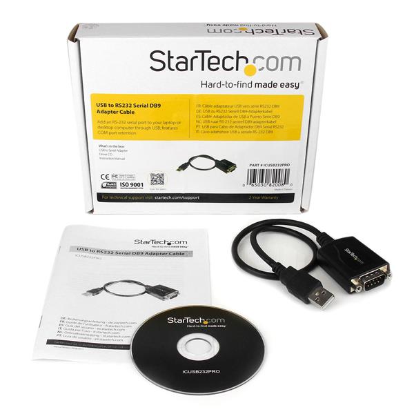 30cm USB to RS232 Serial DB9 Adapter Cable for connecting legacy devices with COM retention for reliable performance.