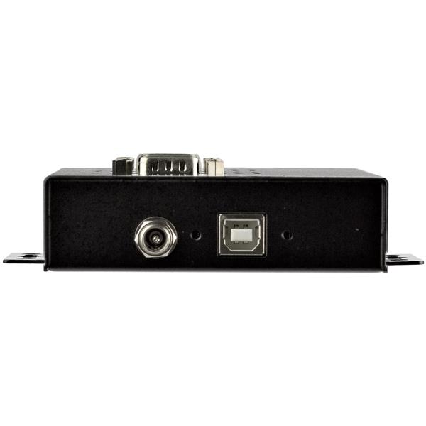 4-Port USB to RS232/RS485/RS422 adapter with rugged housing and fast data rates, ideal for connecting multiple serial devices.