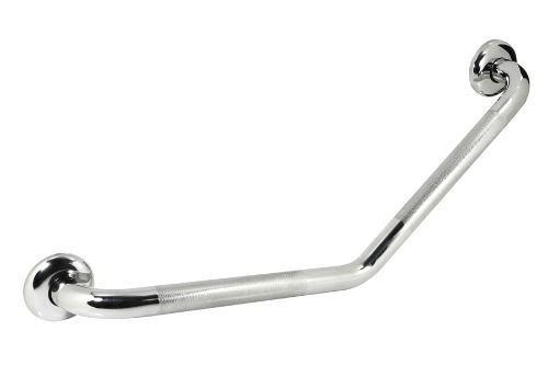 350mm x 350mm x 45 Degree Grab Rail - Polished Stainless Steel