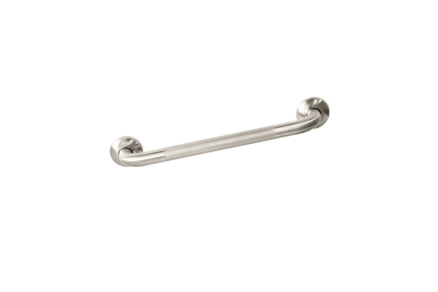 450mm Knurled Straight Grab Rail - Brushed Stainless Steel