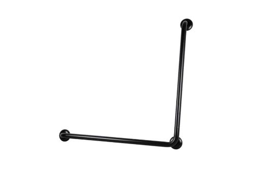 750mm x 750mm x 90 Degree Grab Rail - Black Powder Coated
