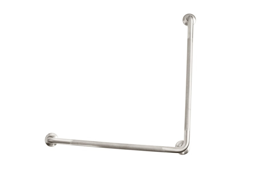 750mm x 750mm x 90 Degree Grab Rail - Brushed Stainless Steel