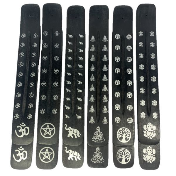Incense Holder - Antique Black 10 inch Ash Catcher Set of 12