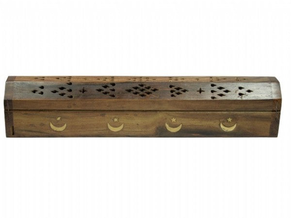 Incense Holder - Moon & Star 12 inch Box Incense Burner