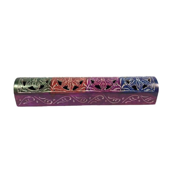 Incense Holder - Multi Coloured Soapstone Incense & Cone Burner