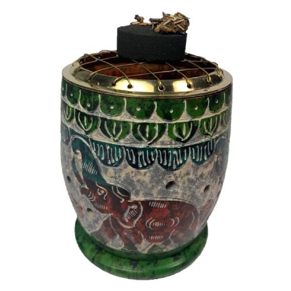 Incense Holder - Elephant Multi Soapstone Resin Burner