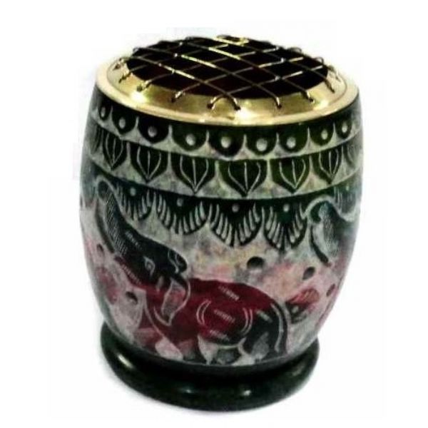 Incense Holder - Elephant Multi Soapstone Resin Burner