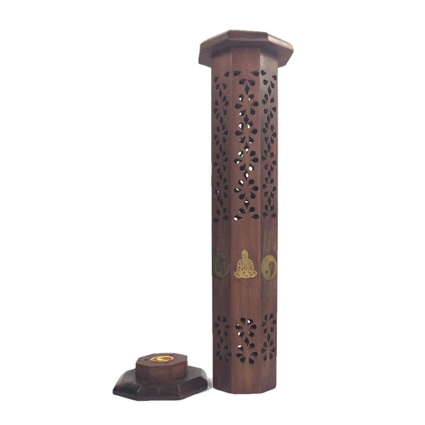 Incense Holder - Buddha-Yin Yang 12 inch Tower