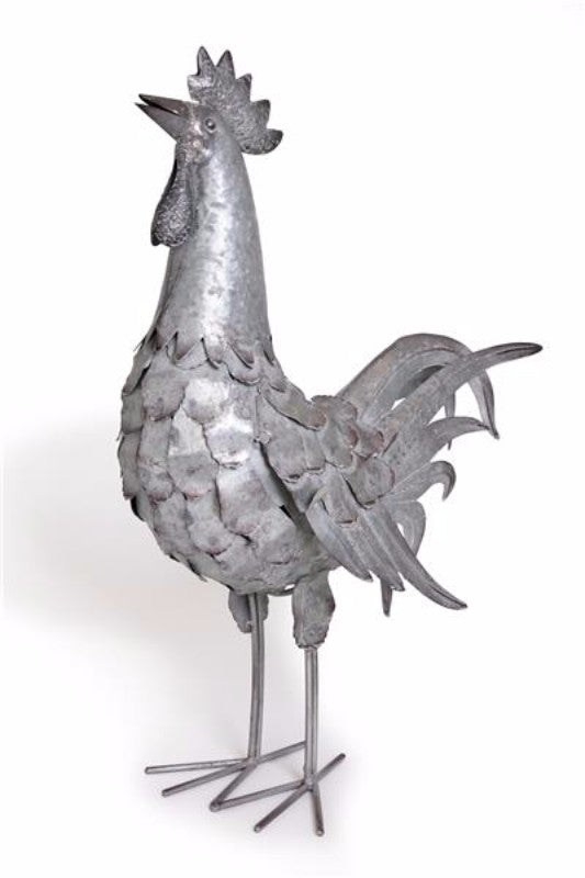Ornament - Range Rooster Silver Metal - 45x58cm