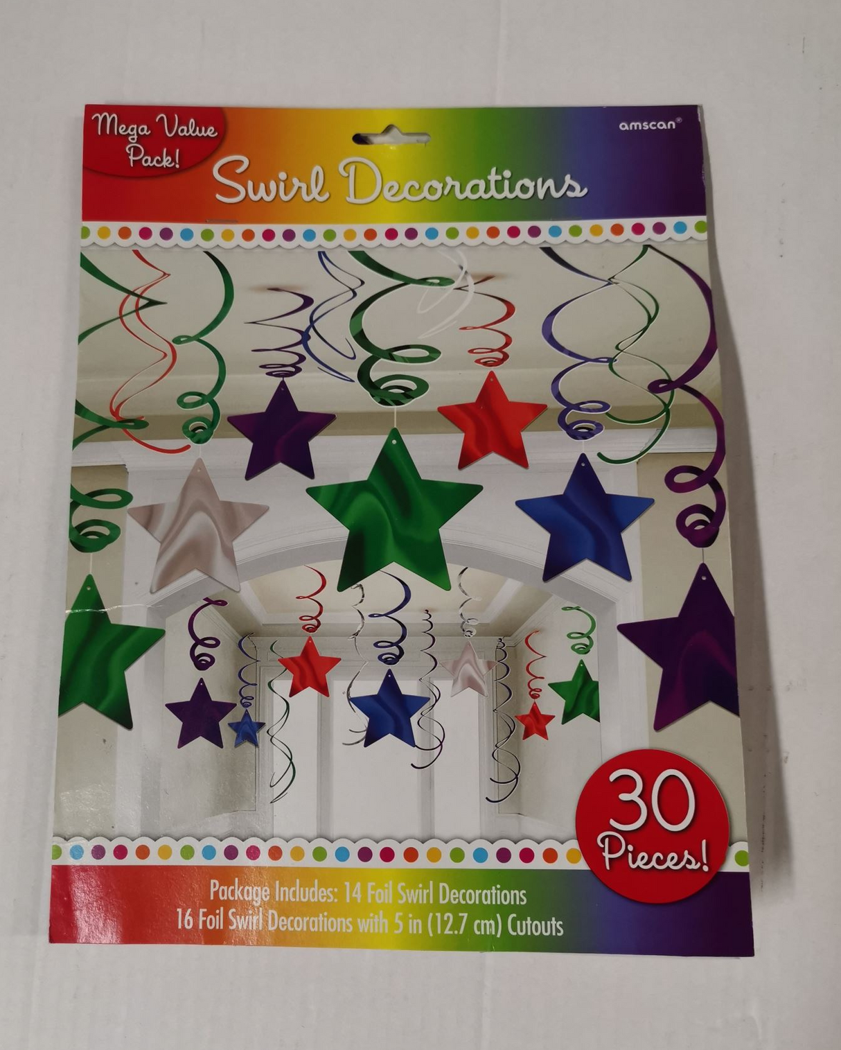 Multi Color Mega Value Pack Star Swirl Decorations