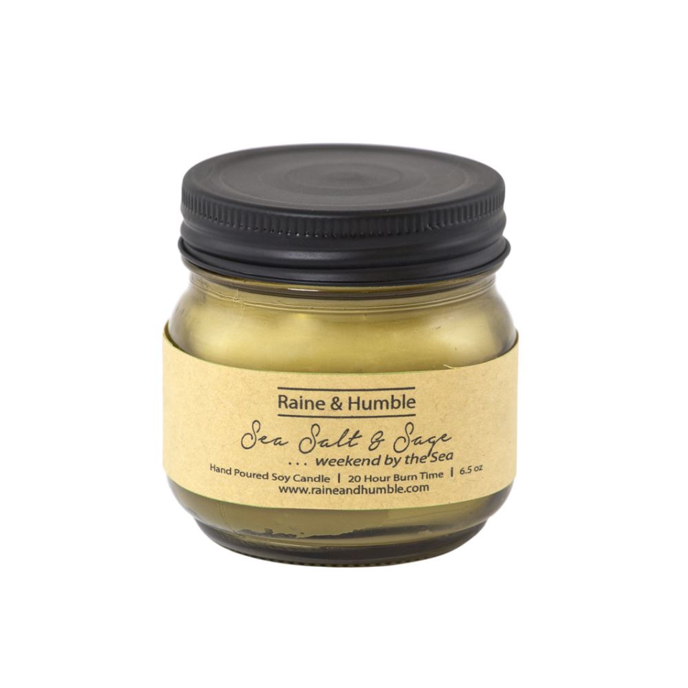 Candle - Sea Salt & Sage Candle Glass - Raine and Humble