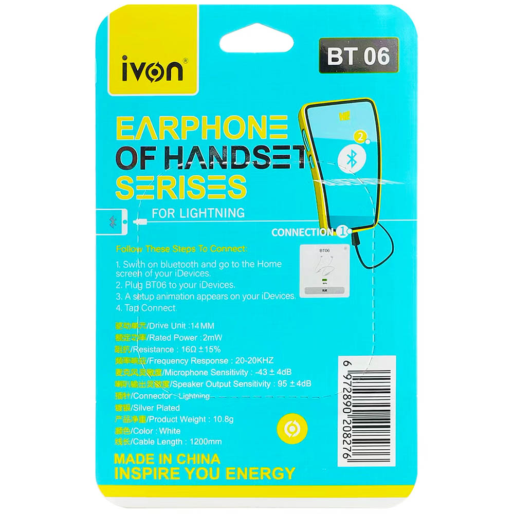 IVON BT06 Earphones iPhone- Pack of 5
