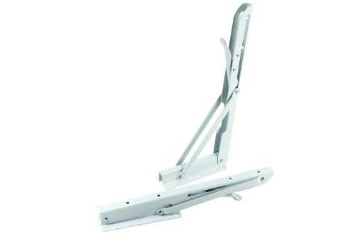 Pair of Folding Shelf/Bench Brackets - White Powder Coated